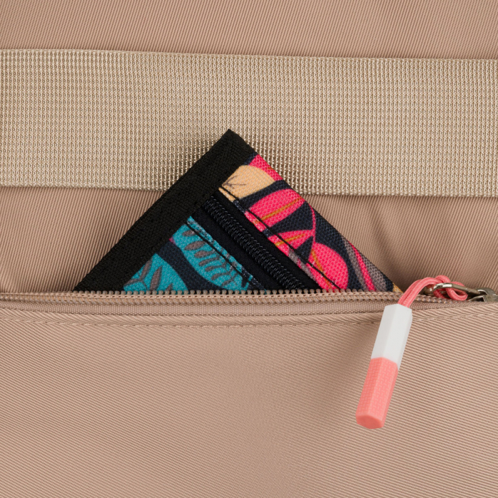 Rucsac școlar pentru copii din poliester bej și roz cu compartiment pentru laptop - Peterson PTR-PTN 8592-1372 BEIGE [17]