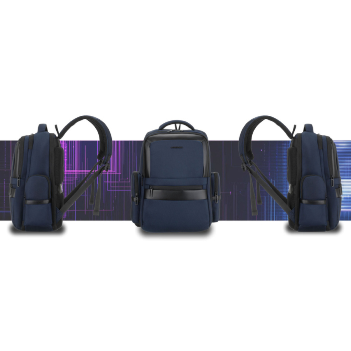 Rucsac de călătorie bleumarin cu buzunar pentru laptop de până la 14 inci - Peterson PTR-PTN HY243-7079 NAVY [15]