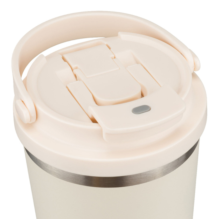 Cană termică practică din oțel inoxidabil ecru cu mâner practic, capacitate 560 ml - Peterson [9]