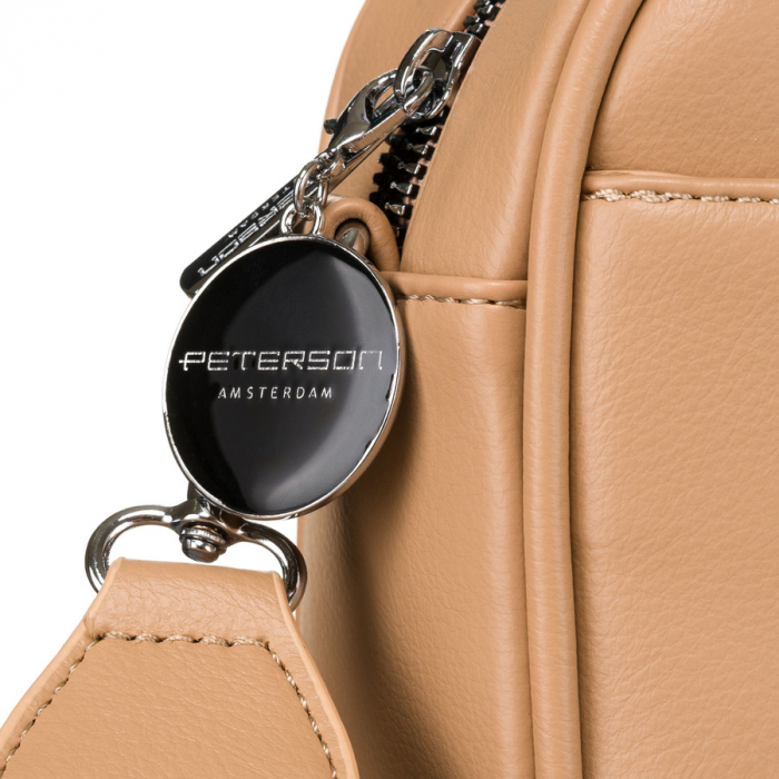 Geantă de damă urbană, bej, din piele ecologică, geantă crossbody Peterson PTR-PTN STY-2-PIL BAIGE [3]