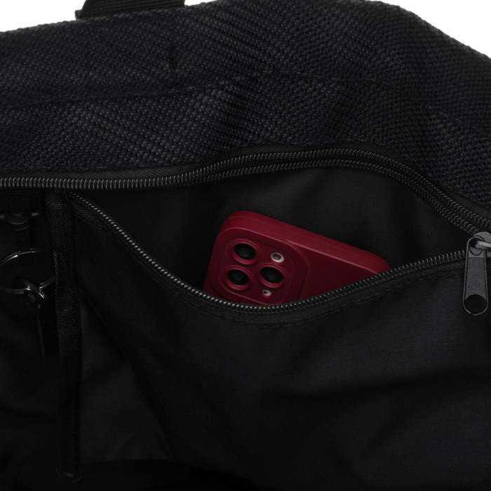 Geantă neagră de damă din poliester cu buzunar exterior - Rovicky PTR-R-TZ15605-ZH BLACK [6]