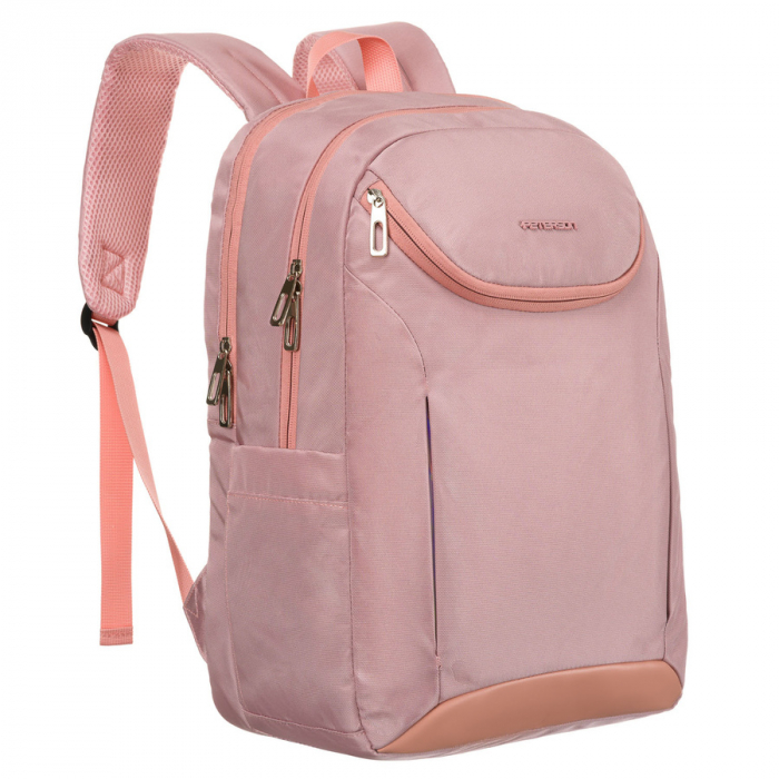 Rucsac roz, urban și spațios din nailon, cu compartiment pentru laptop - Peterson PTR-PTN 24400-6911 PINK [3]