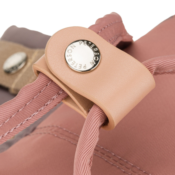 Rucsac de damă roz și gri din poliester și piele ecologică, cu un singur compartiment - Peterson PTR-PTN GAMMA WOODROSE-G [9]