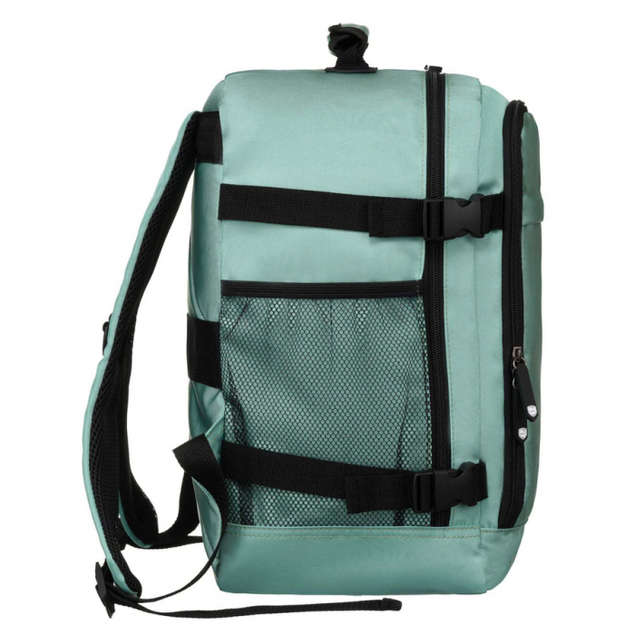 Rucsac de voiaj turcoaz cu două compartimente, cu mâner pentru valiză și port USB - Peterson PTR-PTN APP-6677 TURQUOI [4]