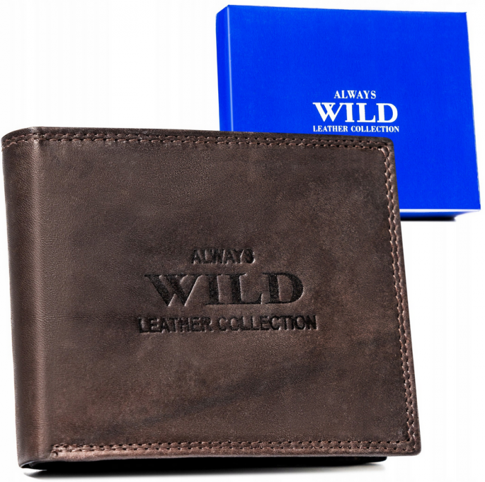 Portofel barbati din piele naturala Always Wild PTR-AW-N992-MAL-0493 D.B [13]