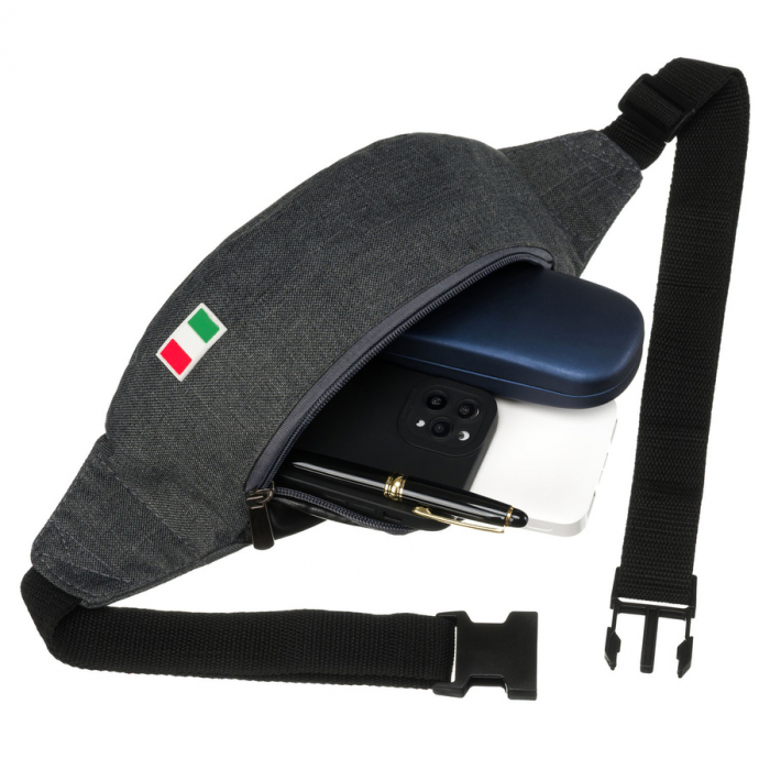 Borseta neagră de oraș cu fermoar solid PTR-WB05I-6996 BLACK [6]