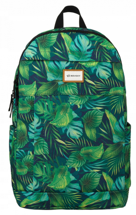 Rucsac clasic de damă din poliester cu model de plante - Rovicky PTR-R-PST-9275 03 [2]