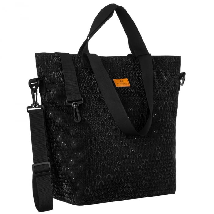 Geantă confortabilă pentru femei, din poliester, de culoare neagră - Rovicky PTR-R-TZ15605-2486 BLACK [1]