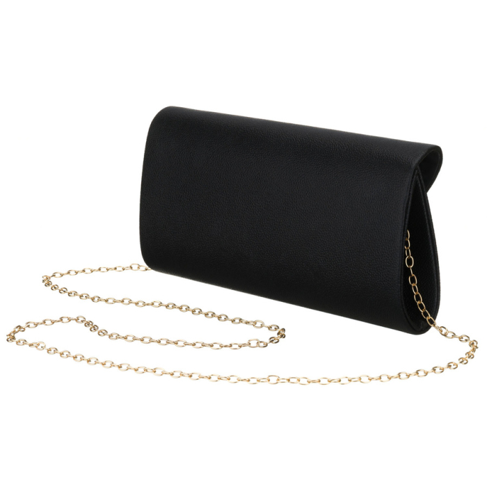 Geantă tip clutch de damă din piele ecologică de culoare neagră - Rovicky PTR-R-XS029-1-0696 BLACK [3]