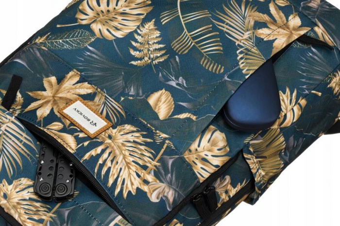 Rucsac clasic de damă din poliester cu model de plante - Rovicky PTR-R-PST-9268 02 [9]