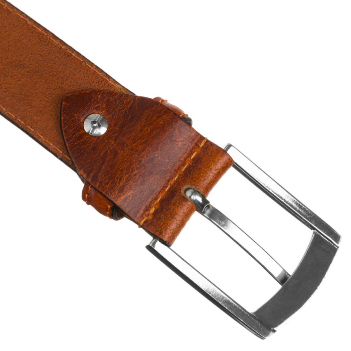 Curea clasică din piele pentru bărbați - Peterson PTR-PTN LTP-CRU-85 TAN [4]