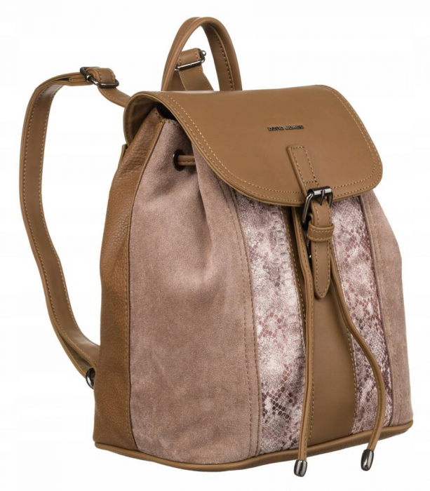Rucsac de damă din piele ecologică cu clapă - David Jones PTR-6885-2 CAM [1]