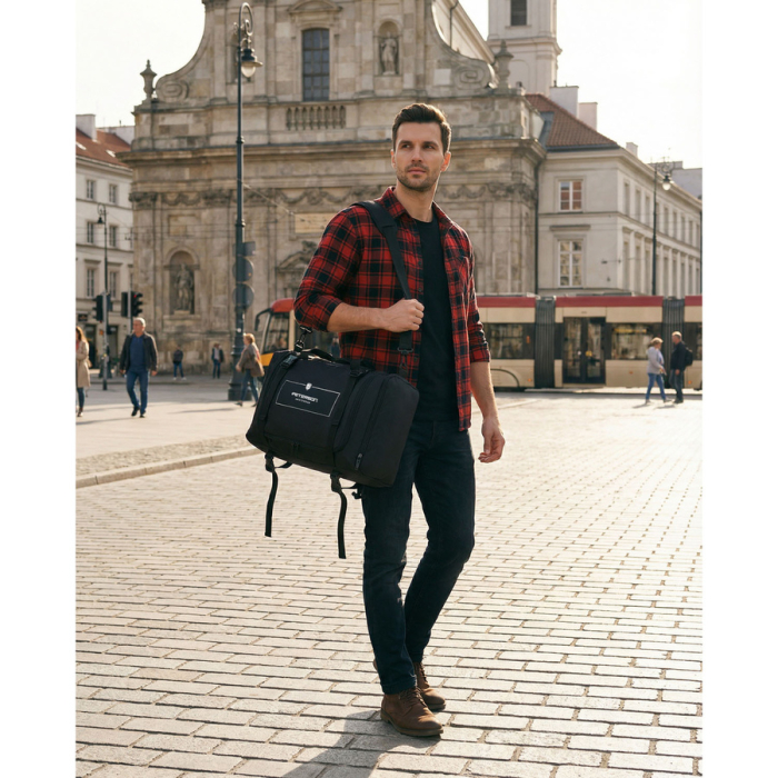 Rucsac de călătorie cu funcție de geantă, fabricat din poliester, negru - Peterson PTR-PTN MP5-04-7540-BLAC [9]