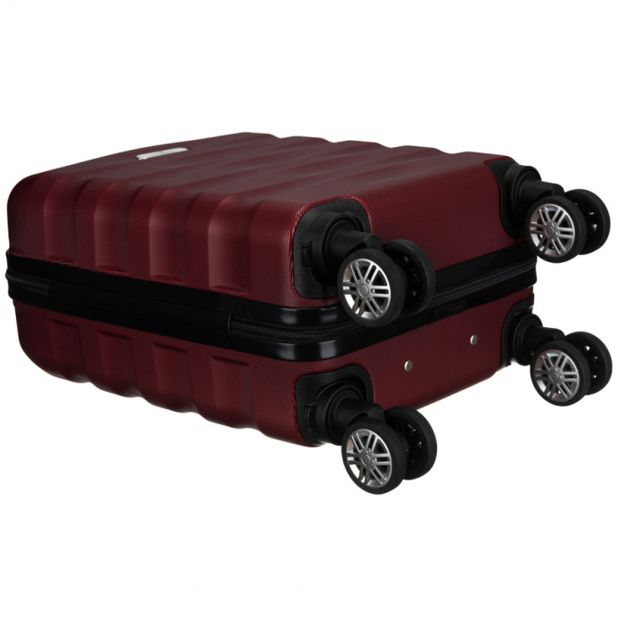 Valiză mică de cabină cu roți detașabile, culoare vișinie - Peterson PTR-PTN 5806-W-XS-4473 P [13]