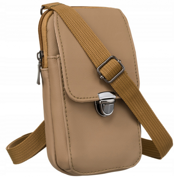 Mini geanta de dama din piele naturala - Rovicky PTR-DHN-201-CLB-7554 KHA [8]