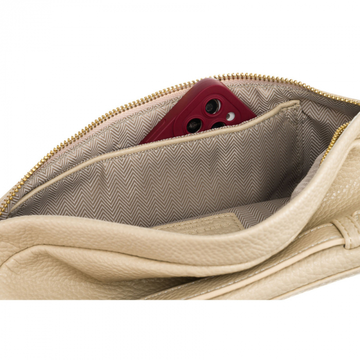 Geantă de damă bej din piele ecologică, tip borsetă sau tip geantă crossbody Peterson PTR-PTN SSY-2-F19 D.BEIG [8]