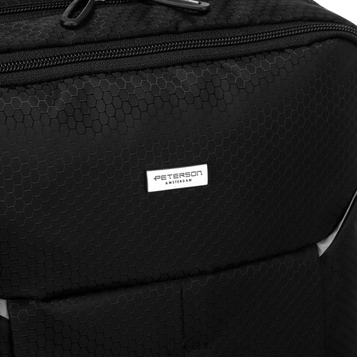 Rucsac de călătorie negru din poliester, perfect pentru bagajul de mână - Peterson PTR-PTN BOCIAN-6408 BLAC [8]