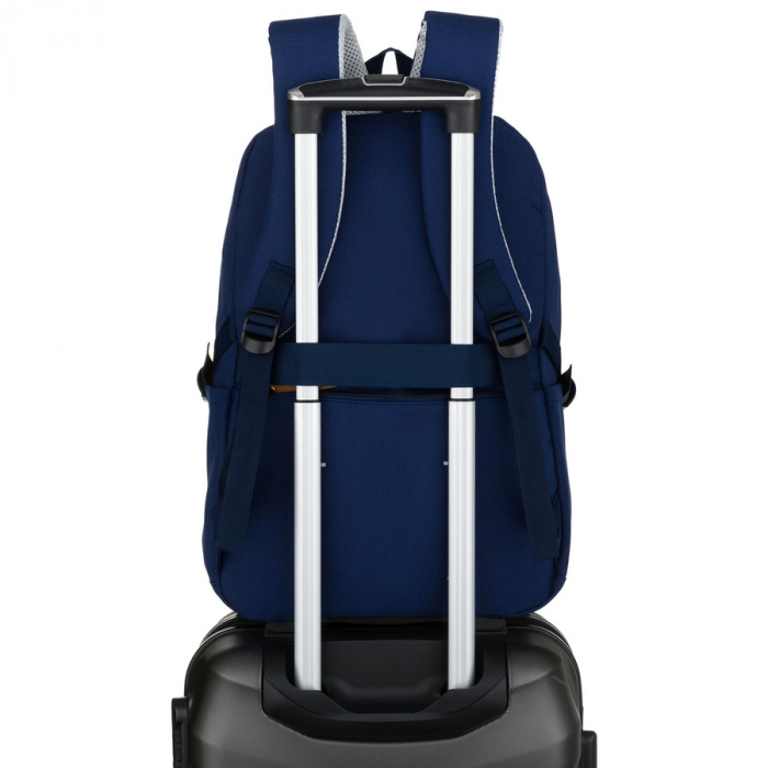 Rucsac școlar pentru copii din poliester bleumarin cu compartiment pentru laptop - Peterson PTR-PTN BHX-01-9266 Navy [7]
