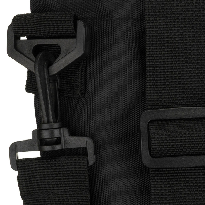 Geantă mare de damă, neagră, cu închidere cu fermoar și buzunar exterior, compartiment unic - Peterson PTR-PTN TZ15605-7627 BLA [5]