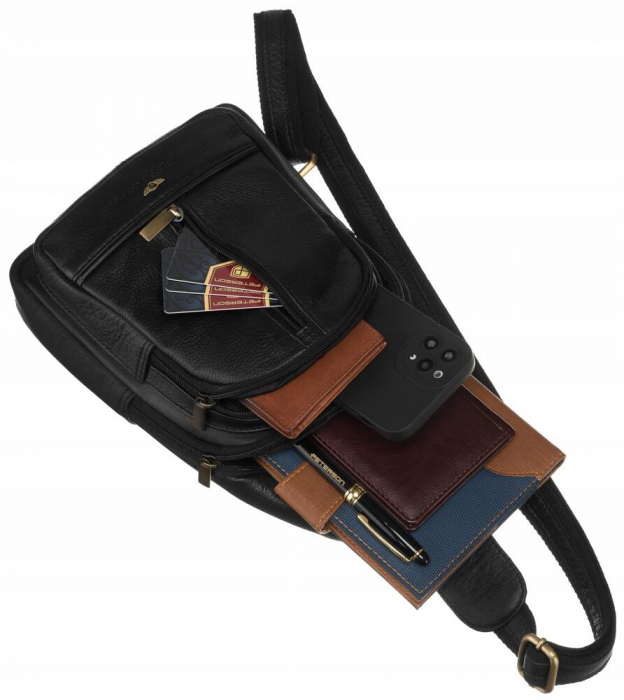 Rucsac din piele naturala Peterson PTR-PTN 2981-NDM-3571 BL [7]