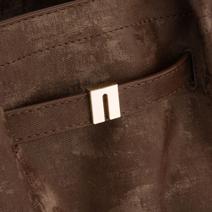 Geantă mare de damă, maro, din piele ecologică, cu un singur compartiment - Peterson PTR-PTN TOR-ALE-25 BRWON [4]