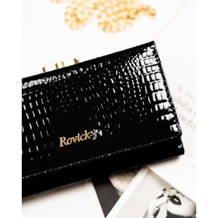 Portofel din piele naturala pentru femei Rovicky PTR-RH-23-1-RS BLACK [4]
