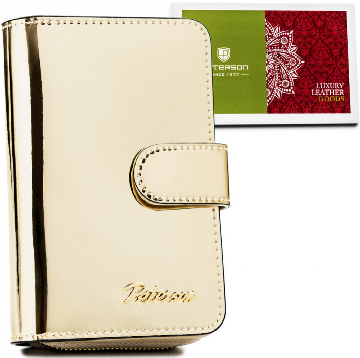 Portofel dama din piele naturala Peterson PTR-PTN 1N-602-6877 GOLD [1]