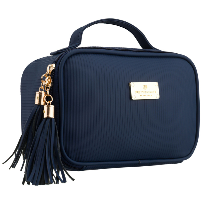 Geantă cosmetică din material sintetic bleumarin cu patru compartimente, compartiment unic - Peterson PTR-PTN KOS-DA-10P NAVY [1]