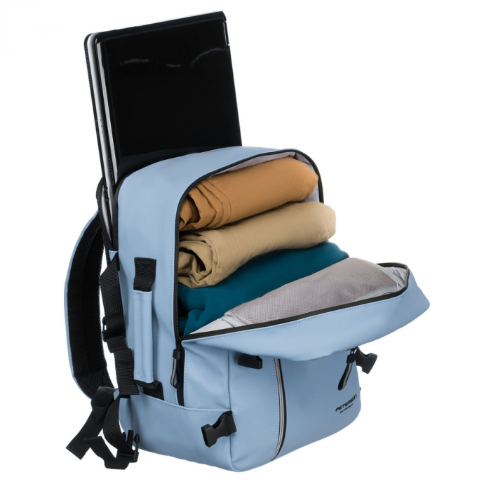 Rucsac de călătorie de mână, impermeabil, albastru - Peterson PTR-PTN SKYLINE-8640 BLU [7]