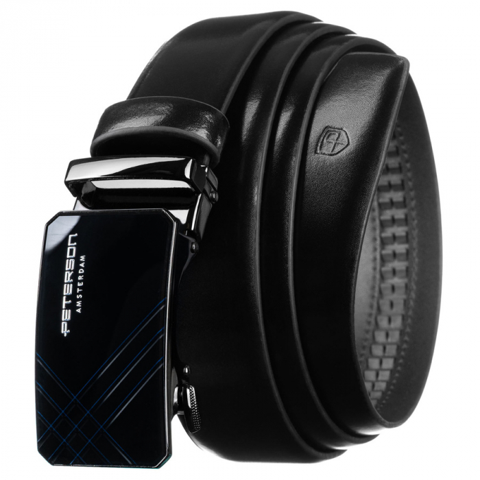Curea din piele naturala pentru barbati Peterson PTR-PTN A014 BLACK [1]