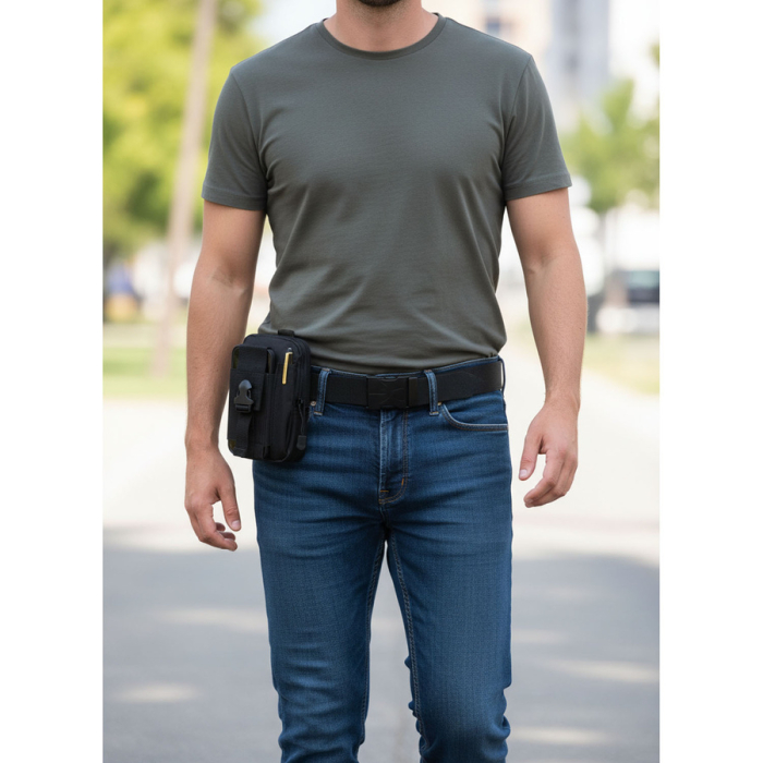 Husă neagră pentru centură, confecționată din poliester rezistent - Rovicky PTR-R-064-9237 BLACK [3]