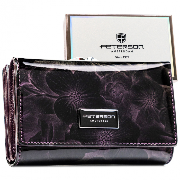 Portofel dama din piele naturala Peterson PTR-PTN PS108-FDS PURPLE [2]