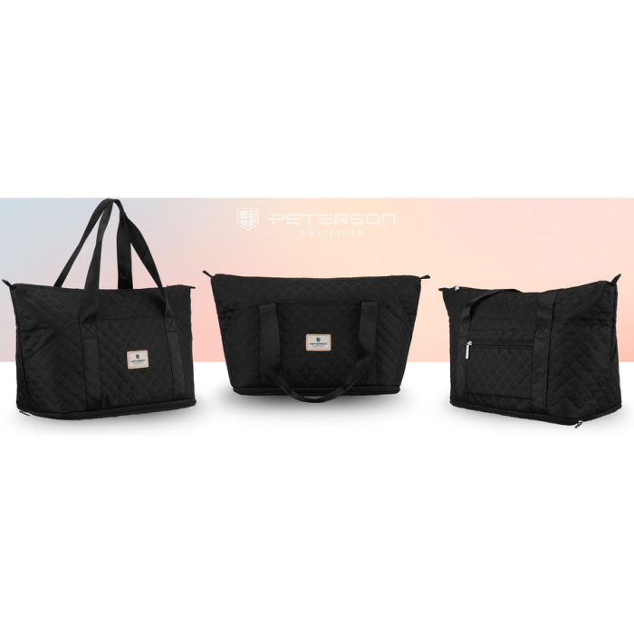 Geantă de antrenament neagră, cu un singur compartiment, din poliester - Peterson PTR-PTN PIK-02-8571 BLAC [11]