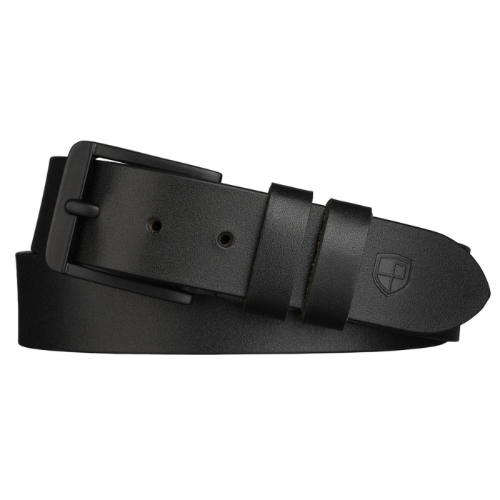 Set cadou: portofel vertical bărbătesc de culoare neagră și curea din piele naturală cu cataramă clasică - Peterson [14]