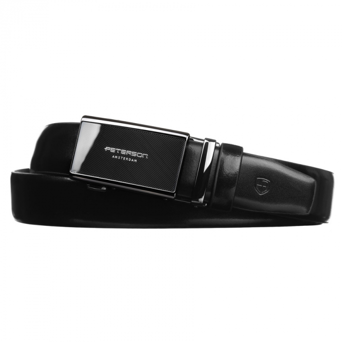 Curea din piele naturala pentru barbati Peterson PTR-PTN A008 BLACK [2]