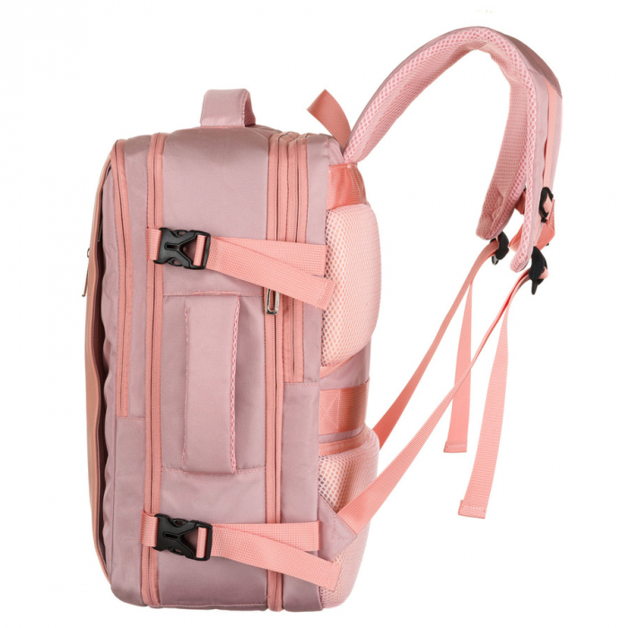 Rucsac cu spațiu pentru laptop roz, suspendat pe bretele reglabile - Peterson PTR-PTN 24403-6942 PINK [5]