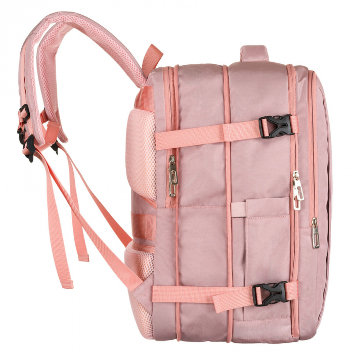 Rucsac cu spațiu pentru laptop roz, suspendat pe bretele reglabile - Peterson PTR-PTN 24403-6942 PINK [8]