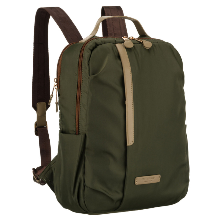 Rucsac verde de damă cu bretele reglabile și închidere cu fermoar - Peterson PTR-PTN JN-09-0078 GREEN [1]