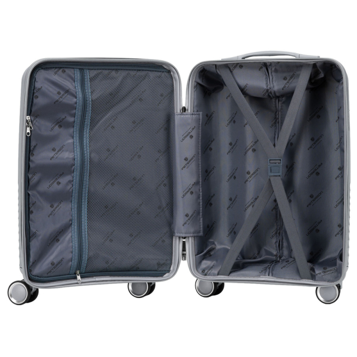 Valiză de cabină gri cu mâner telescopic - Peterson PTR-PTN PP-09-W-S-1563 G [6]
