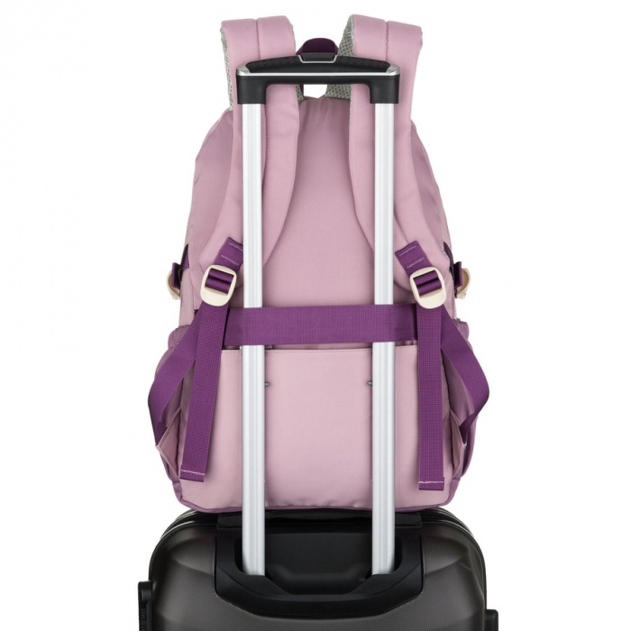 Ghiozdan școlar din poliester, alb și violet, cu bretele reglabile - Peterson PTR-PTN 8603-1303 PURPLE [6]