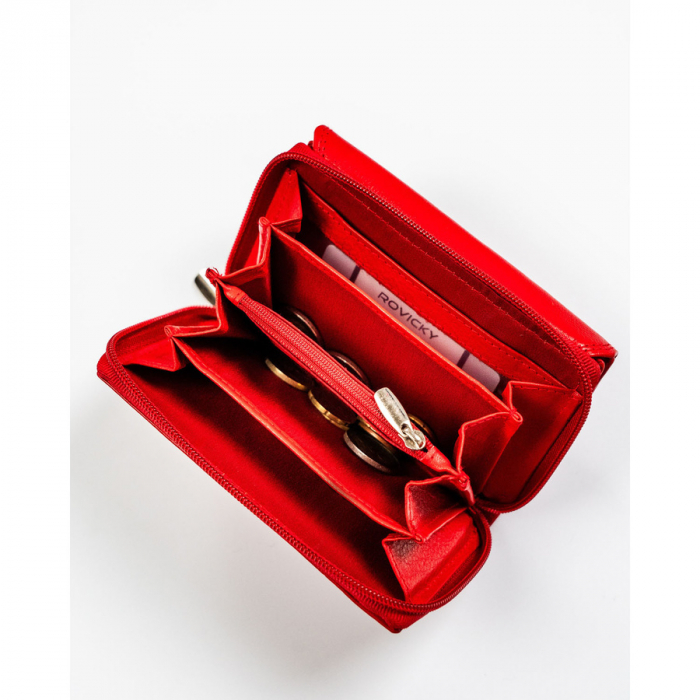 Portofel dama din piele naturala Rovicky PTR-R-D1511-NCD-BL RED [10]