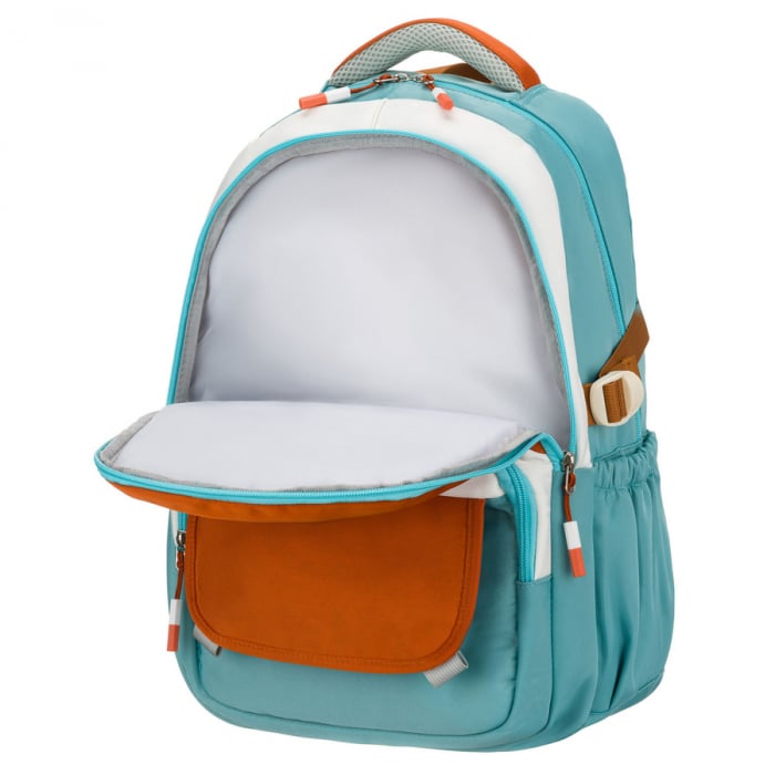 Rucsac școlar albastru și portocaliu rezistent la umezeală cu compartiment pentru laptop - Peterson PTR-PTN 8592-1358 BLUE [8]