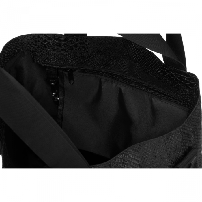 Geantă mare de damă, din poliester negru cu model animal - Rovicky PTR-R-TZ15605-2479 BLACK [6]