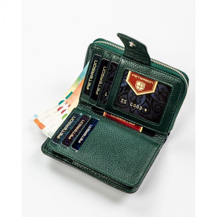 Portofel dama din piele naturala Peterson PTR-PTN PS115-FDS GREEN [8]