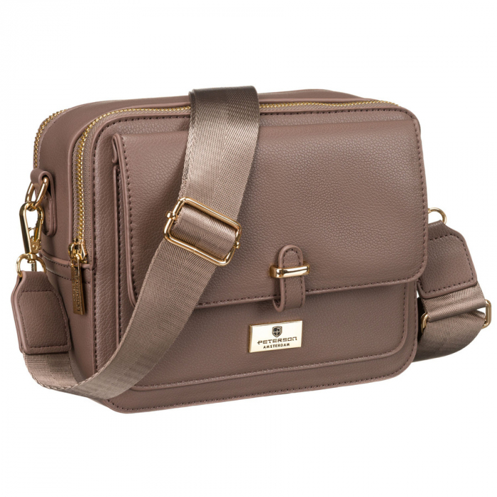 Geantă de damă maro din piele ecologică - Peterson PTR-PTN TOR-ALE-21 PUR [3]