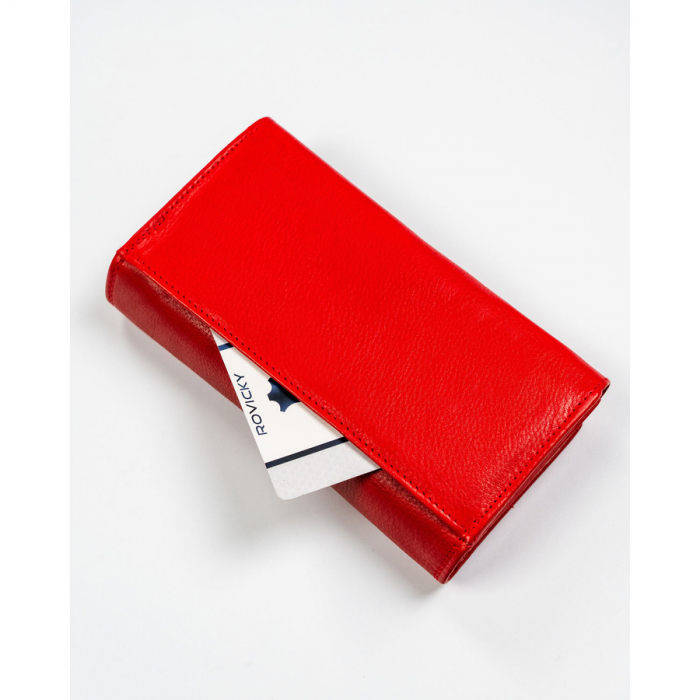 Portofel dama din piele naturala Rovicky PTR-R-D1521-NCD-BL RED [10]