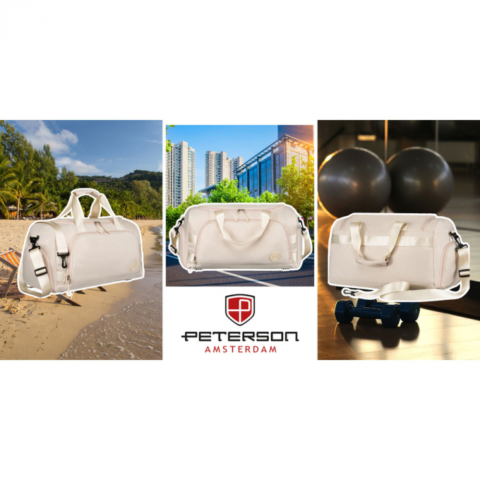 Geantă de călătorie sau de sală bej din poliester - Peterson PTR-PTN 24427-8328 BEIGE [4]