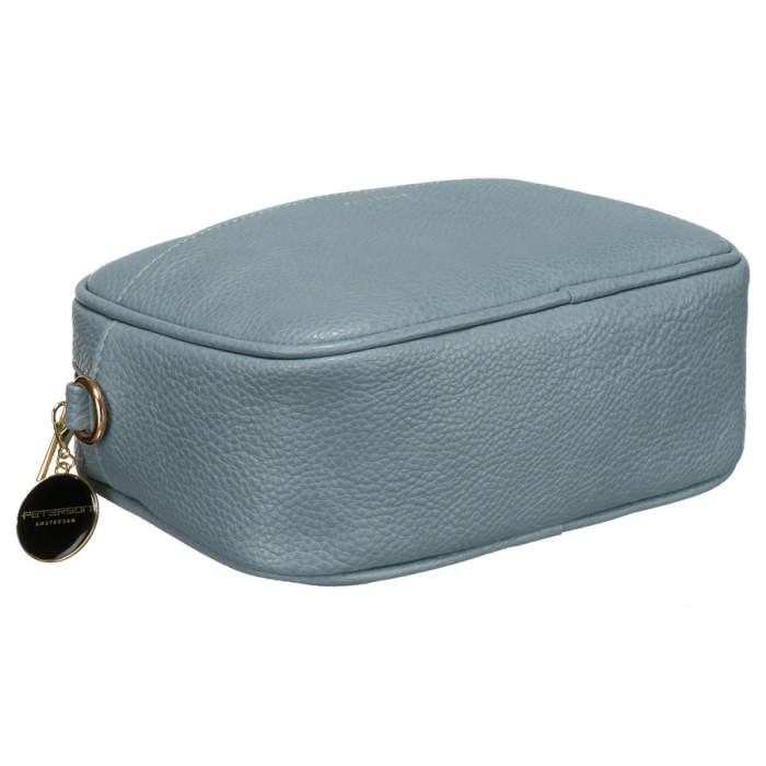 Geantă de damă albastră crossbody cu curea de umăr îngustă și lată, piele ecologică, Peterson PTR-PTN STY-2-F19 BLUE [4]