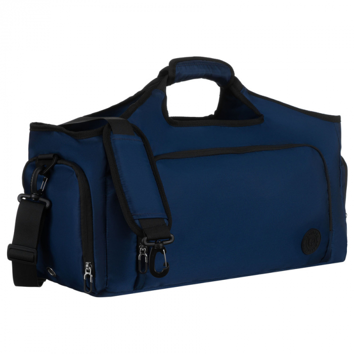 Geantă de umăr sport de călătorie neagră și bleumarin, cu , curea detașabilă - Peterson PTR-PTN 24480 NAVY-BLACK [1]