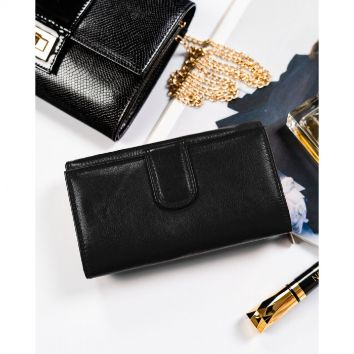 Portofel dama din piele naturala Rovicky R-D1520-NCD-BL BLACK [4]